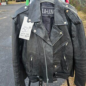 Leather motorcycle jacket